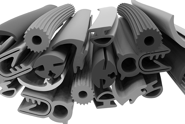 Zestawienie różnych profili gumowych prezentowanych na zdjęciu to doskonała ilustracja bogatej oferty producentów wyrobów z tego materiału. Różnorodność kształtów, przekrojów i kolorów pozwala na zastosowanie tych elementów w wielu gałęziach przemysłu, gdzie wymagane są trwałe, elastyczne i odporne na czynniki zewnętrzne uszczelnienia.