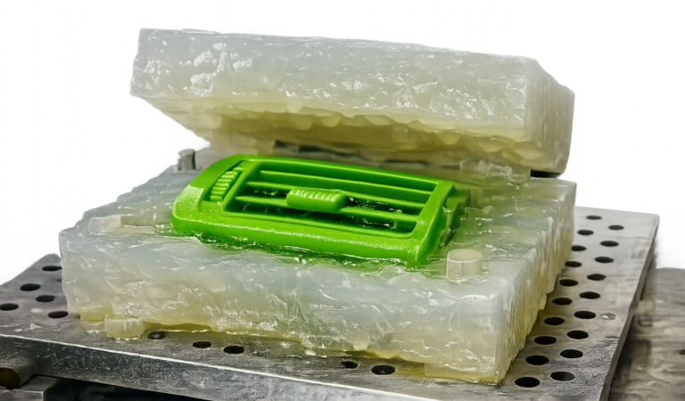 Prototyp kratki nawiewowej wykonany metodą odlewania próżniowego.